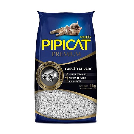 Granulado Sanitário Pipicat Premium Carvão Ativado 4kg