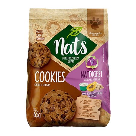 Biscoito Cookies Nats para Cães Natdigest - 65g
