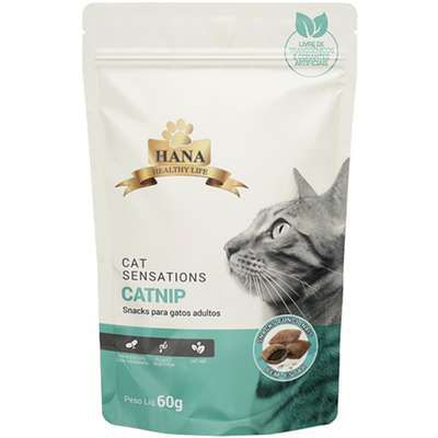 Snacks Hana Healthy Life Sensations Catnip para Gatos Adultos - 60G