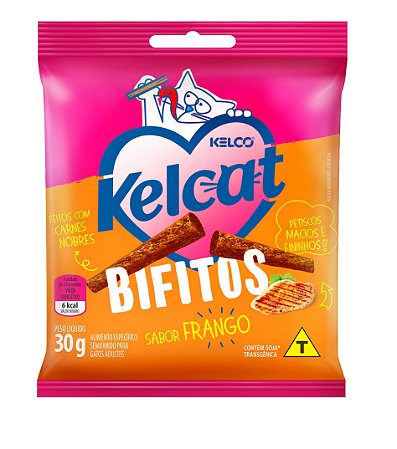 Petisco Kelco Kelcat Bifitos Frango 30g