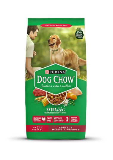 Ração Seca Nestlé Purina Dog Chow Extra Life para Cães Filhotes Raças Médias e Grandes