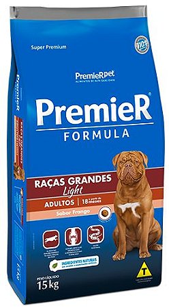 Ração Seca Premier Fórmula Porte Grande e Gigante Adulto Light sabor Frango 15kg