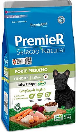 Ração Premier Pet Seleção Natural para Cães Filhotes de Raças Pequenas