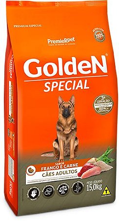 Ração Seca Golden Fórmula Special Cães Adultos sabor Frango e Carne