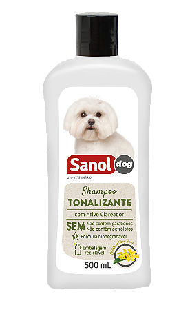 Shampoo Sanol Dog Tonalizante de Pelos Claros 500ml