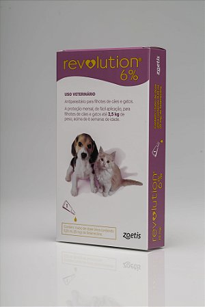 Endectoparasiticida Zoetis Revolution 6% Cães e Gatos 15mg