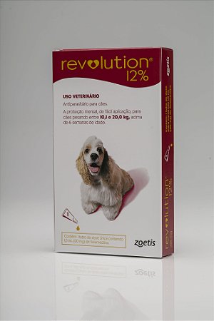 Endectoparasiticida Zoetis Revolution 12% Cães 120mg