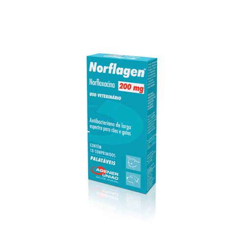 Antibacteriano Norflagen 200 mg - 10 Comprimidos
