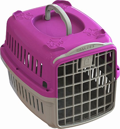 Caixa de Transporte MMA PET Pata Forte Rosa