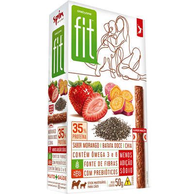 Petisco One by One Fit Sabor Morango, Batata doce e Chia 50g