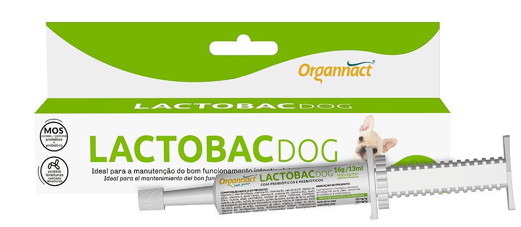Suplemento Organnact Lactobac Dog 16g/13ml