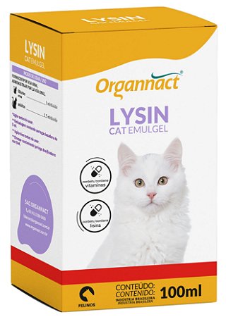 Suplemento Organnact Lysin Cat Emulgel 100ml