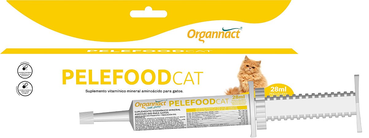 Suplemento Organnact Pelefood Cat 28ml