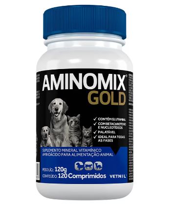 Suplemento Vetnil Aminomix Gold 120 Comprimidos