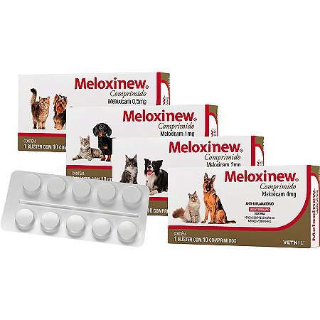 Anti-inflamatório Vetnil Meloxinew 10 Comprimidos