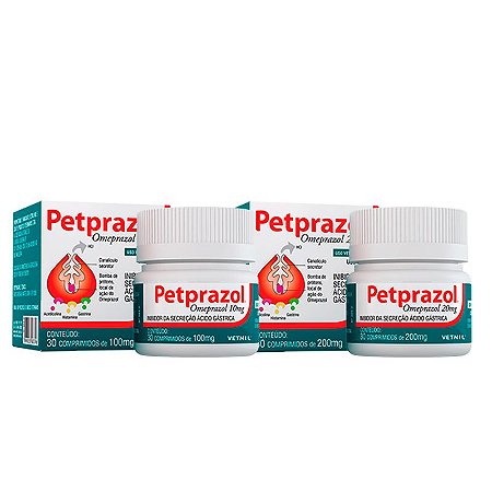 Inibidor de Secreção Ácido-gástrica Vetnil Petprazol 30 Comprimidos