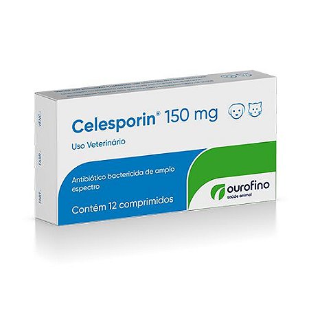 Antibacteriano Ourofino Celesporin 150mg 12 Comprimidos