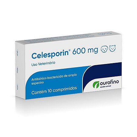 Antibacteriano Ourofino Celesporin 600mg 10 Comprimidos