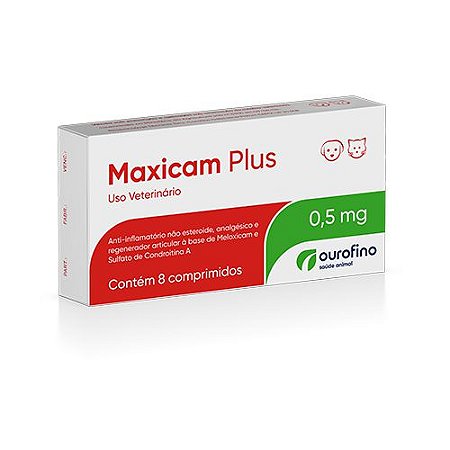 Anti-inflamatório Ourofino Maxicam Plus 8 Comprimidos