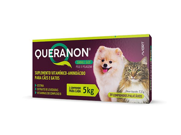 Suplemento Vitamínico Queranon Small Size para Cães e Gatos