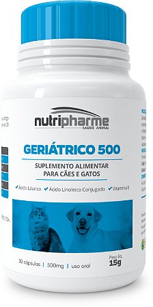 Suplemento Nutripharme Geriátrico 500mg 30 Cápsulas