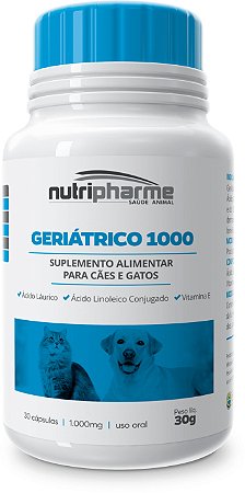 Suplemento Nutripharme Geriátrico 1000mg 30 Cápsulas