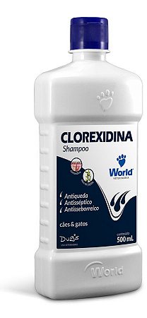 Shampoo Dermatológico World Veterinária Clorexidina 500ml