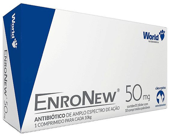 Antibacteriano World Veterinária EnroNew 10 Comprimidos