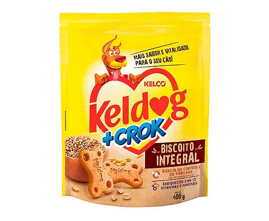 Biscoito Integral +Crock Keldog para Cães 400g