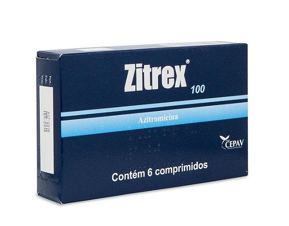 Antibacteriano Cepav  Zitrex 100mg 6 Comprimidos