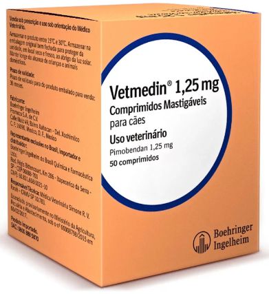 Inotrópico Boehringer Ingelheim Vetmedin 50 Comprimidos