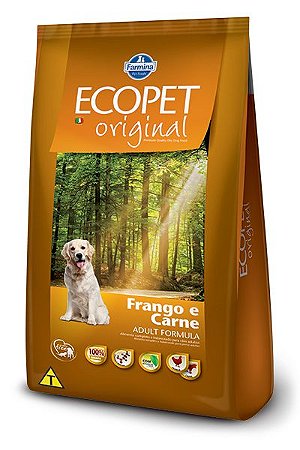 Ração Seca Ecopet Original Cães sabor Frango e Carne