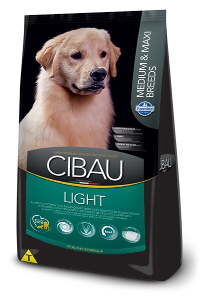 Ração Seca Cibau Cães Light Medium e Maxi 12kg