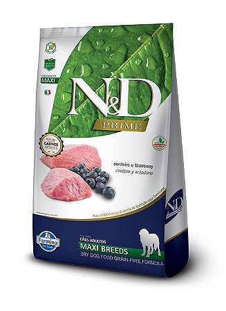 Ração Seca N&D Canine Pumpkin Adult Maxi sabor Cordeiro, Abóbora e Blueberry 10,1kg