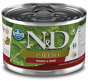 Alimento Úmido Lata N&D Canine Prime Adult sabor Frango e Romã 140g