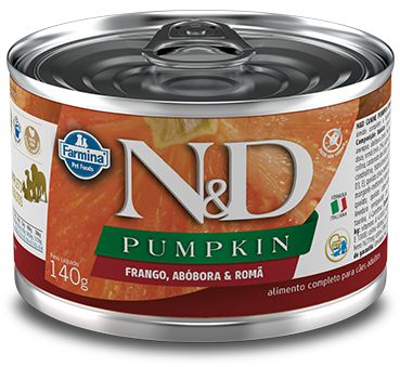 Alimento Úmido Lata N&D Canine Pumpkin Adult sabor Frango, Abóbora e Romã 140g