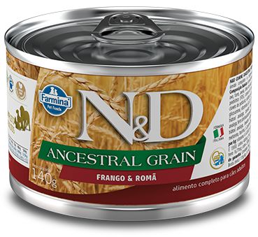 Alimento Úmido Lata N&D Canine Ancestral Adult sabor Frango e Romã 140g