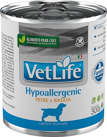 Alimento Úmido Lata Vet Life Canine Hypoallergenic 300g