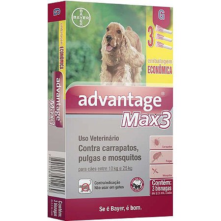 Antiparasitário Elanco Advantage Max 3 Cães  Entre 10 e 25kg