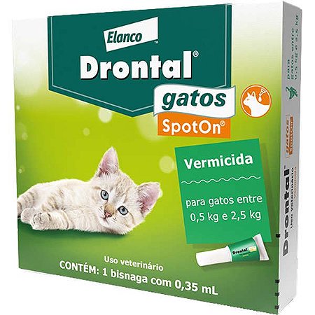 Vermífugo Elanco Drontal Gatos SpotOn