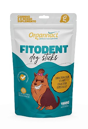Suplemento Organnact Fitodent Dog Sticks para Cães 160G