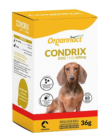 Suplemento Organnact Condrix Dog Tabs para Cães 60 Tabs