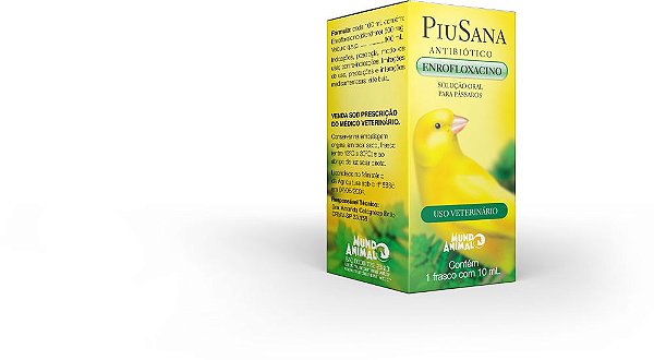 Antibiótico Mundo Animal PiuSana Enrofloxacino 10ml