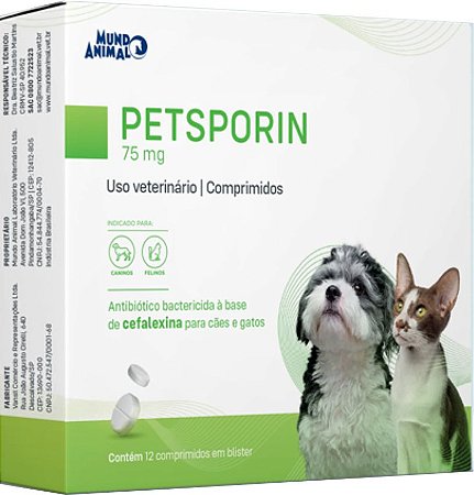 Antibacteriano Mundo Animal Petsporin 12 Comprimidos