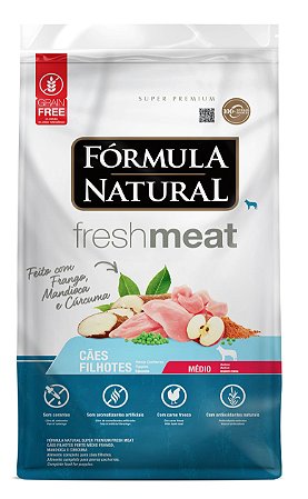 Ração Seca Fórmula Natural  Fresh Meat Cães Filhotes Porte Médio sabor Frango