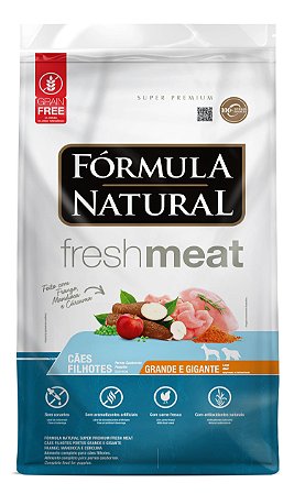 Ração Seca Fórmula Natural  Fresh Meat Cães Filhotes Porte Grande e Gigante sabor Frango