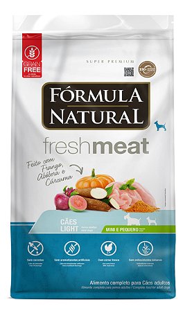 Ração Seca Fórmula Natural  Fresh Meat Cães Adultos Porte Mini e Pequeno Light sabor Frango