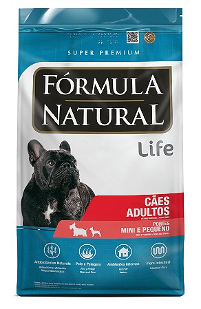 Ração Seca Fórmula Natural Life Cães Adultos Porte Mini e Pequeno