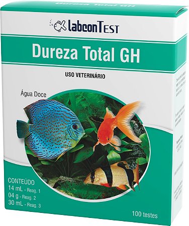 Teste de Dureza para Aquários de Água Doce Labcon Test Dureza Total GH 100 Testes