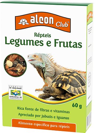 Alimento Completo Alcon Club Répteis Legumes e Frutas 60g